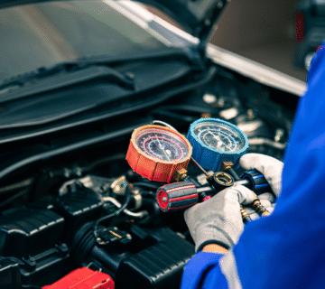 إصلاح تكييف سيّارة