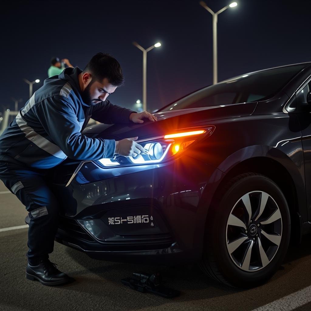 إصلاح أنظمة الإضاءة من كهربائي سيارات متنقل بالرياض