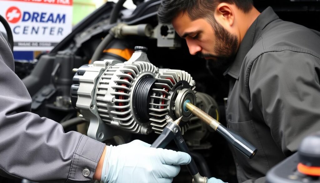 إصلاح دينمو سيارة صينية في مركز حلم بالرياض