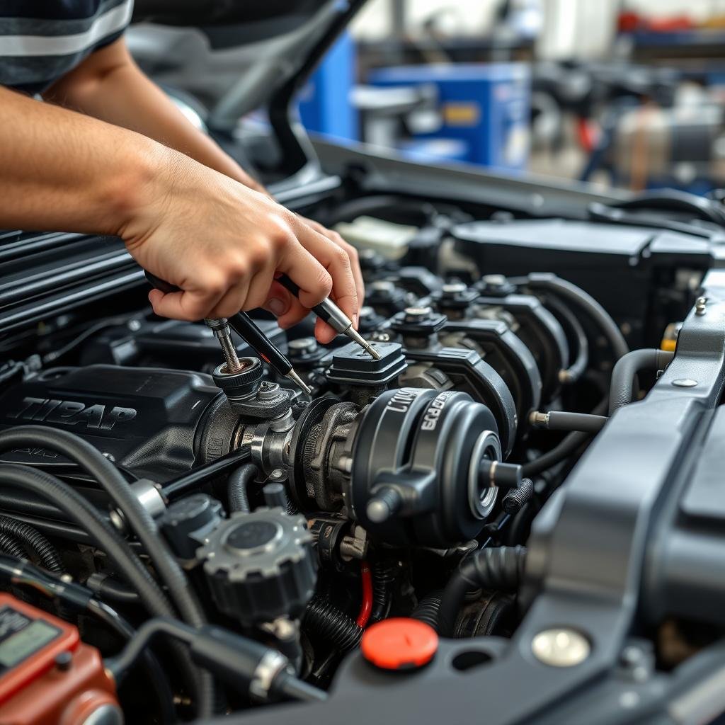 إصلاح محرك سيارة صينية في ورشة مركز حلم بالرياض