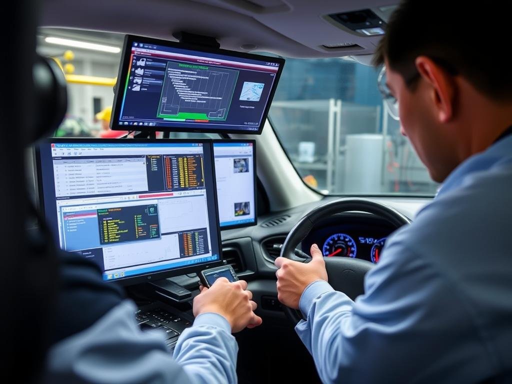 برمجة كمبيوتر السيارات الصينية في ورشة متخصصة بالرياض