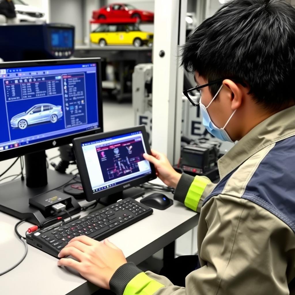 برمجة كمبيوتر سيارة صينية في مركز حلم للصيانة بالرياض