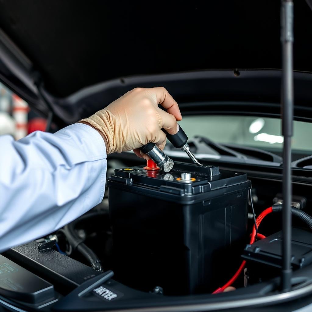 تركيب بطارية جديدة لسيارة صينية في الرياض