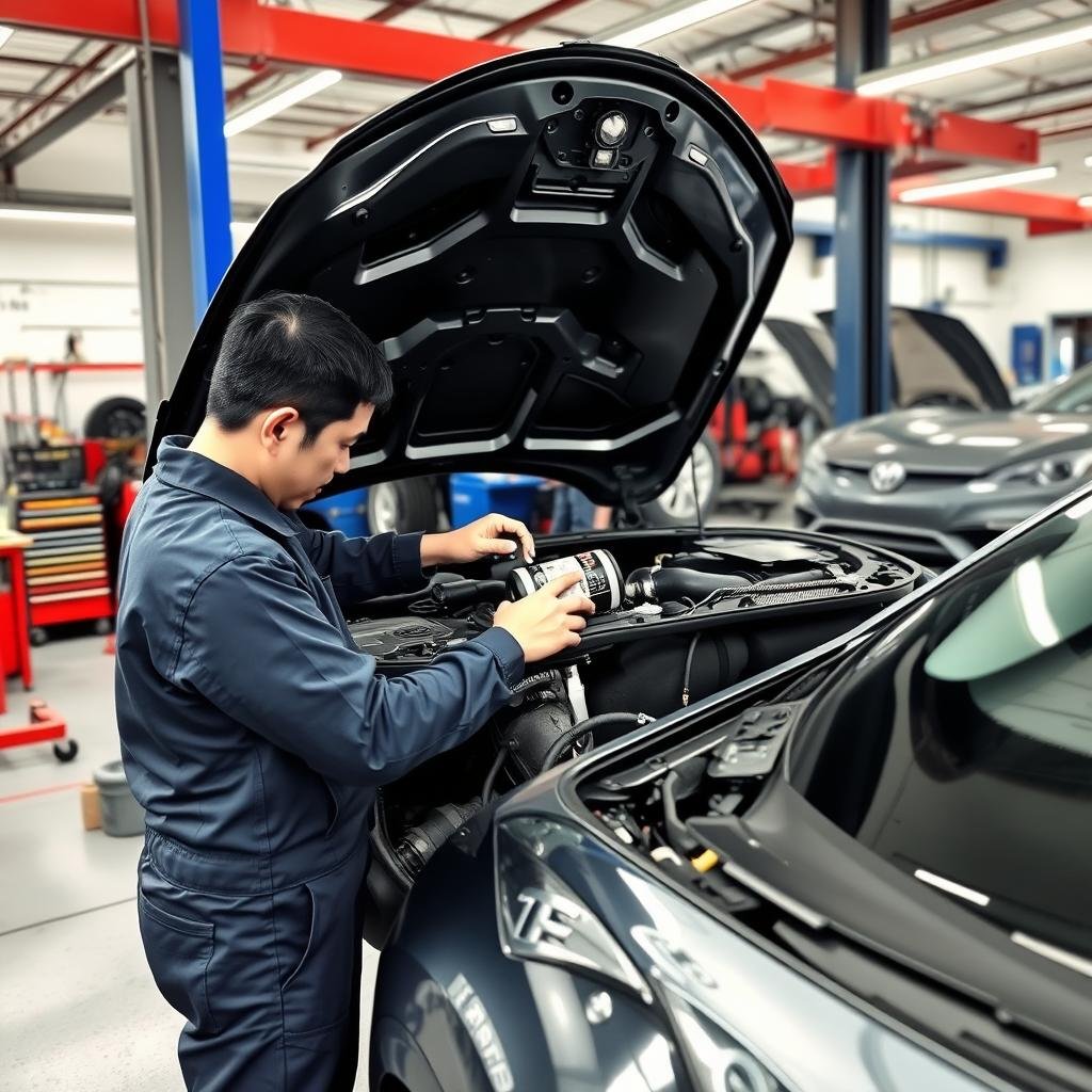 صيانة دورية لسيارة صينية في مركز متخصص بالرياض