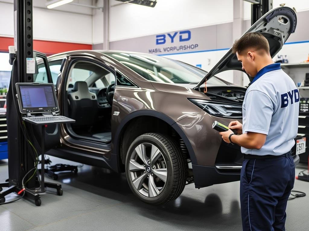 صيانة سيارات BYD في مركز حلم للصيانة بالرياض