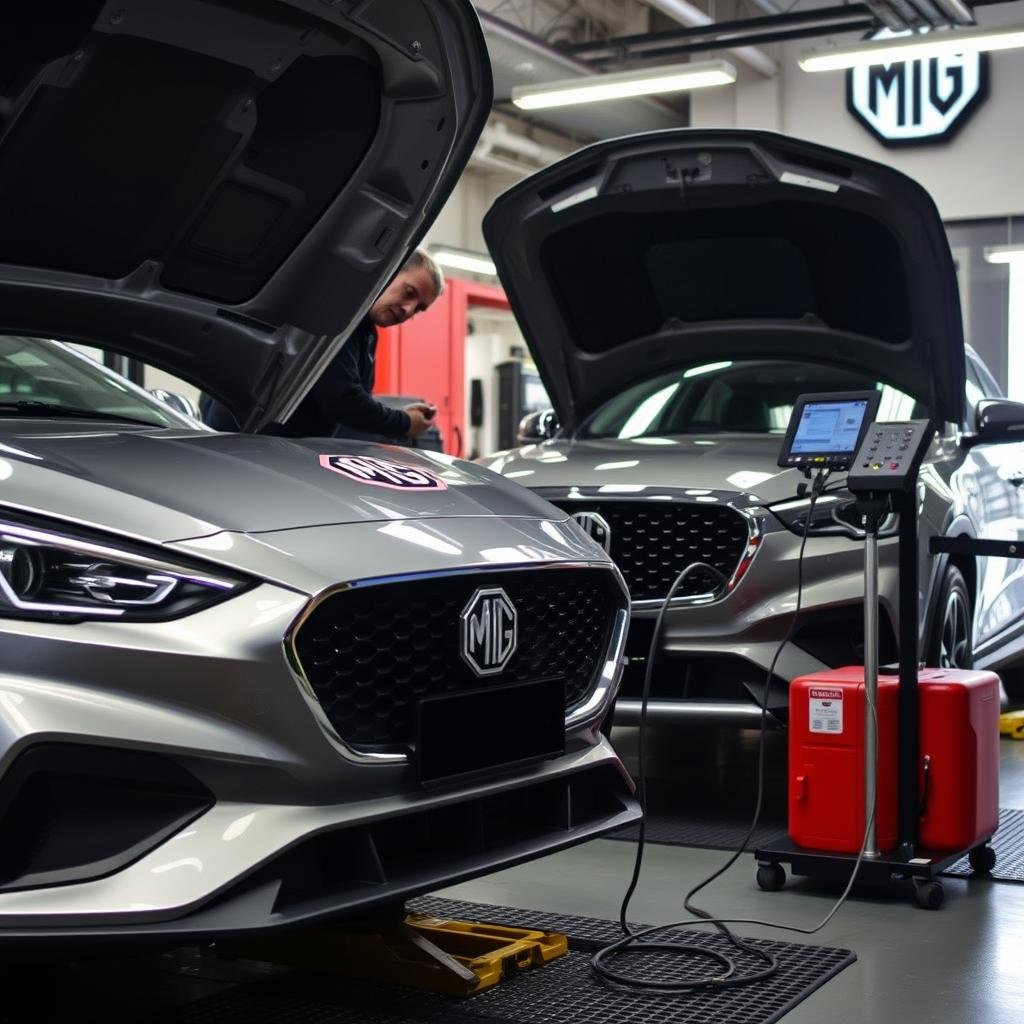 صيانة سيارات إم جي في ورشة متخصصة للسيارات الصينية بالرياض