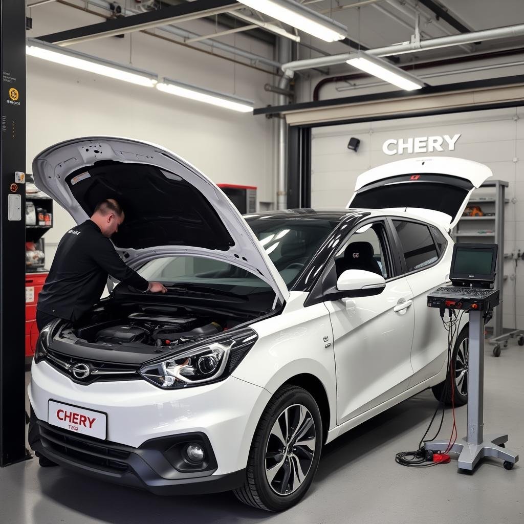 صيانة سيارات شيري في ورشة متخصصة بالرياض