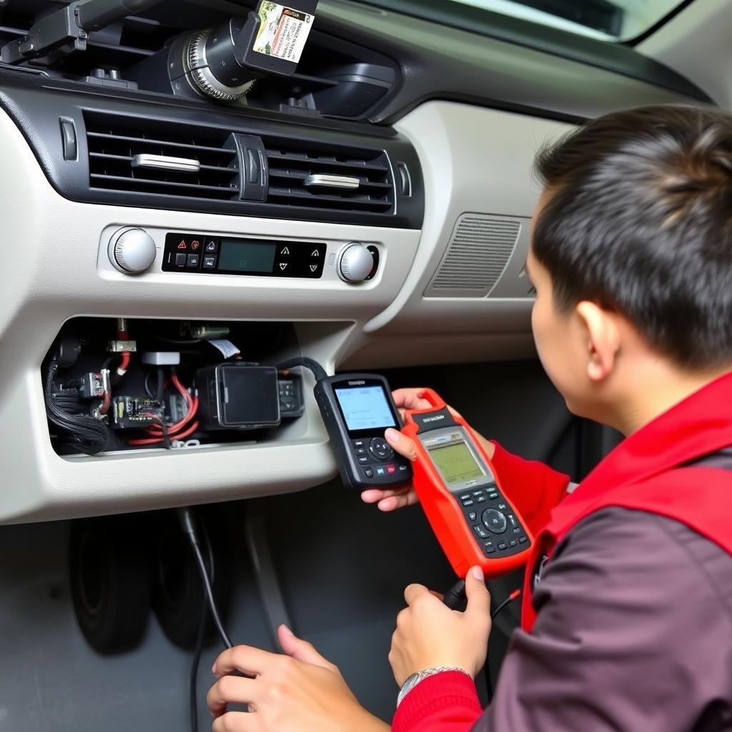 صيانة نظام تكييف سيارة صينية في مركز حلم بالرياض