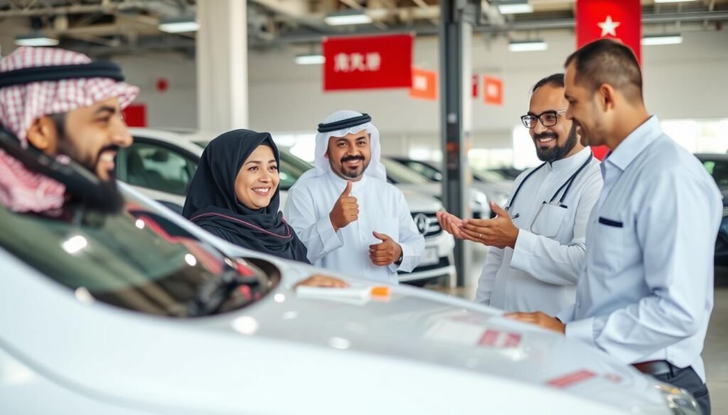 عملاء راضون عن خدمات مركز حلم لصيانة السيارات الصينية في الرياض