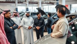عملاء راضون في مركز حلم لصيانة السيارات الصينية بالرياض