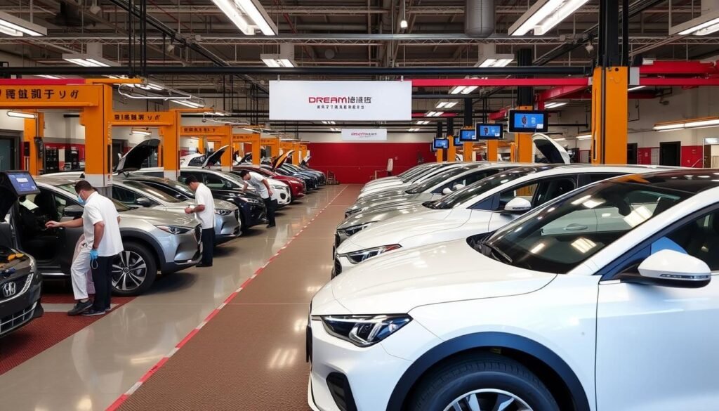 عملية الصيانة المتكاملة في مركز حلم لصيانة السيارات الصينية بالرياض