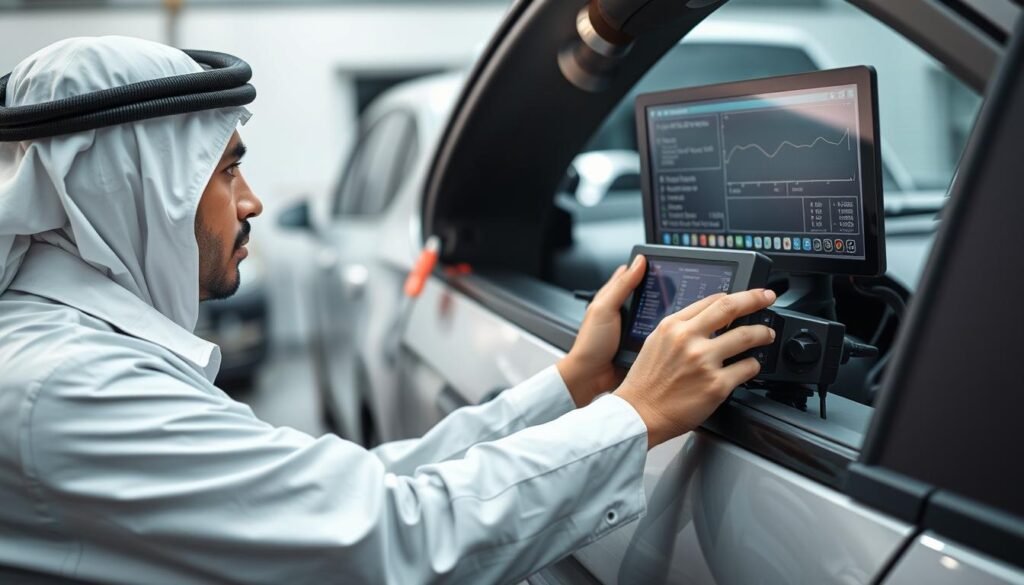 فحص شامل بالكمبيوتر في أفضل مركز فحص سيارات صينية بالرياض