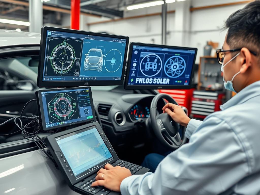 فحص كمبيوتر دقيق للسيارات الصينية في ورشة كهرباء سيارات صيني بالرياض