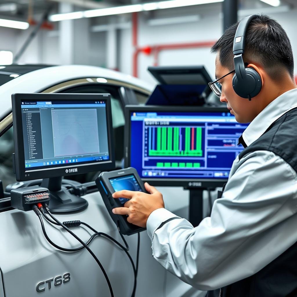 فحص كمبيوتر للسيارات الصينية في مركز حلم بالرياض