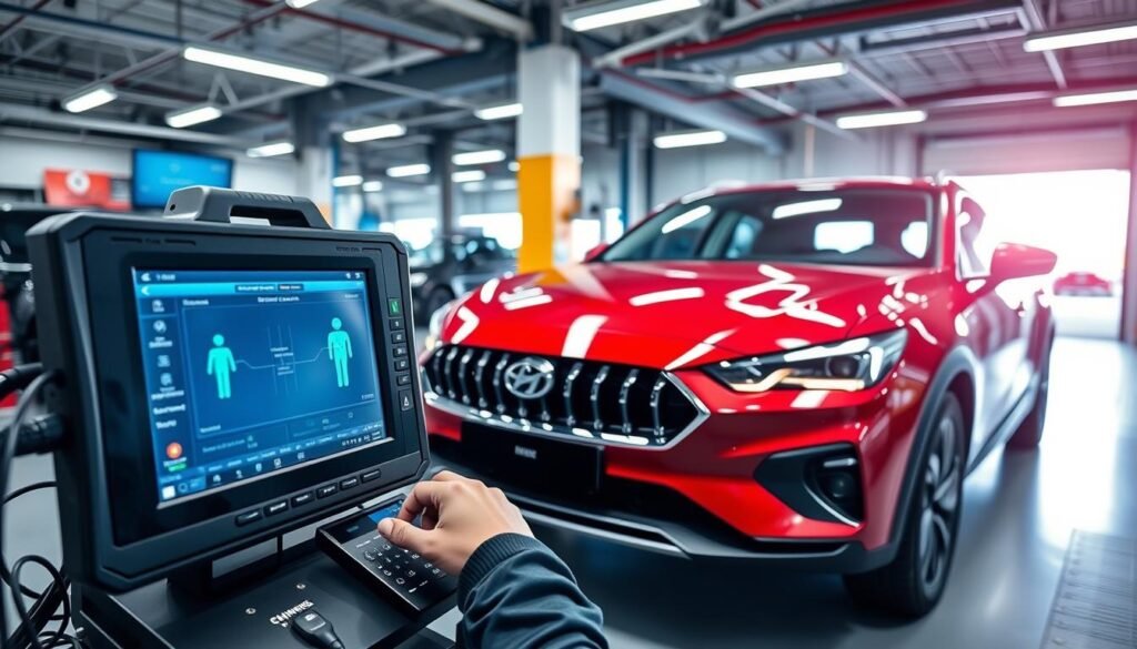 فحص كمبيوتر للسيارات الصينية في مركز حلم بالرياض