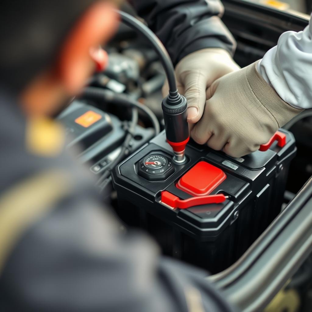 فحص وتغيير بطارية السيارة من كهربائي سيارات متنقل بالرياض