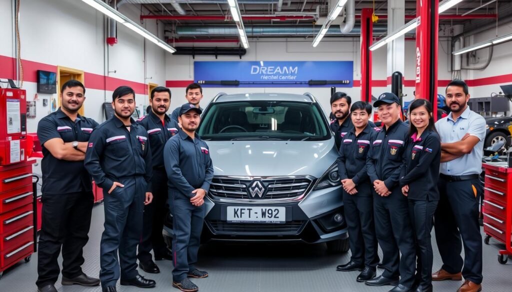 فريق العمل المحترف في مركز حلم لصيانة السيارات الصينية بالرياض