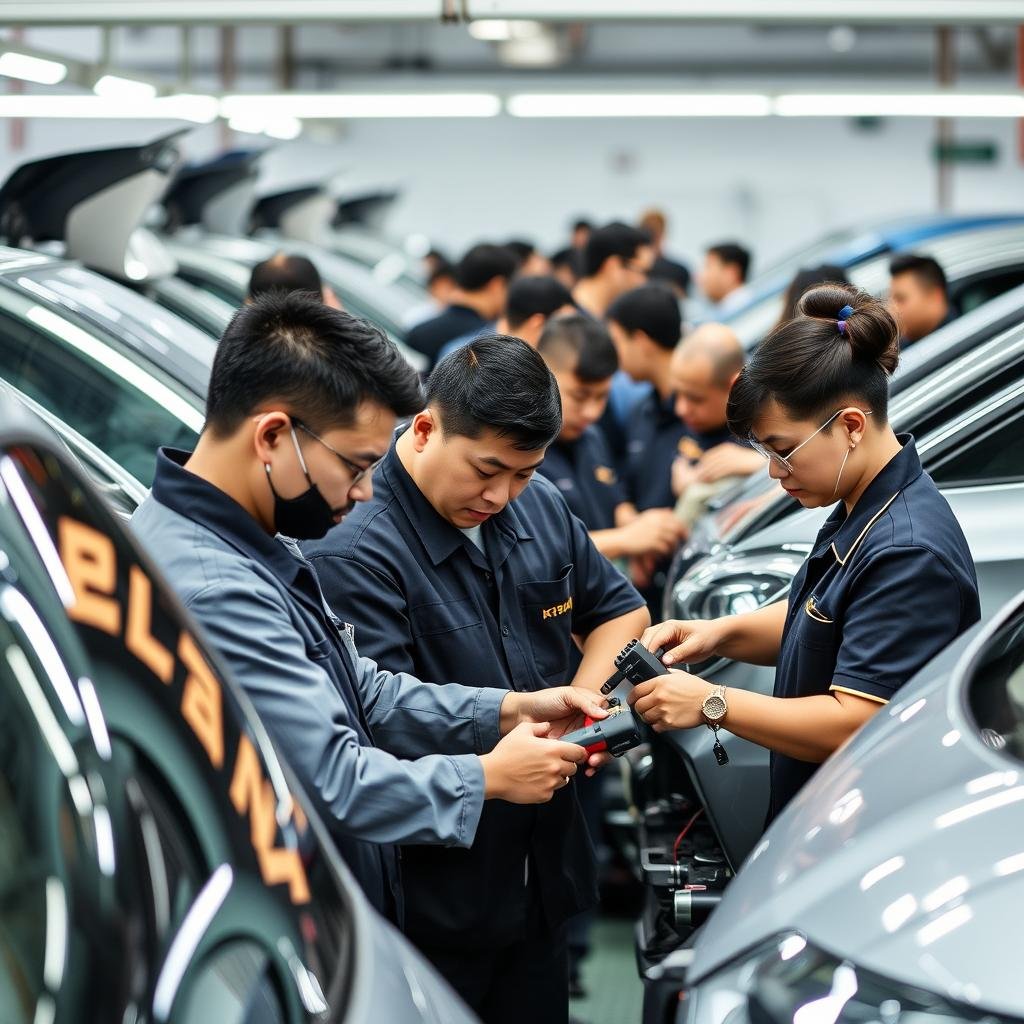 فريق فني متخصص في صيانة السيارات الصينية بالرياض