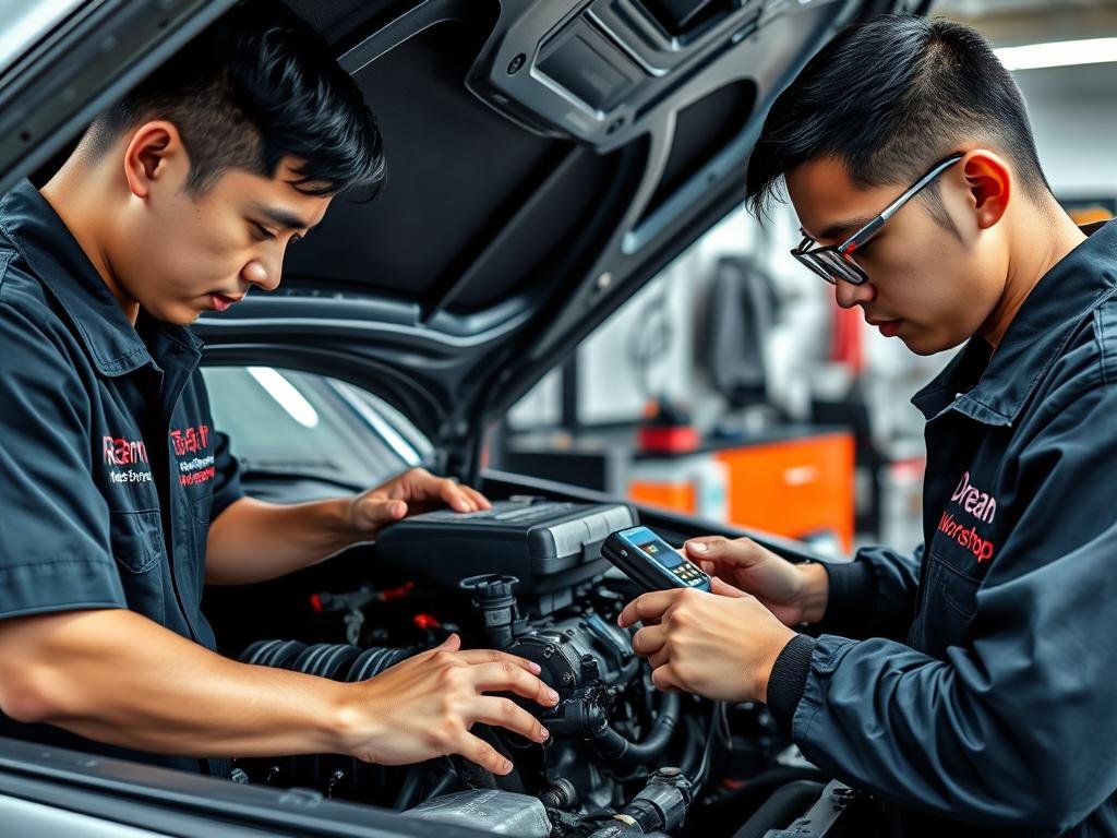 فريق فني متخصص في صيانة السيارات الصينية