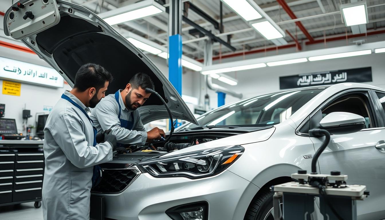 فريق مركز حلم المتخصص في صيانة كهرباء السيارات الصينية بالرياض