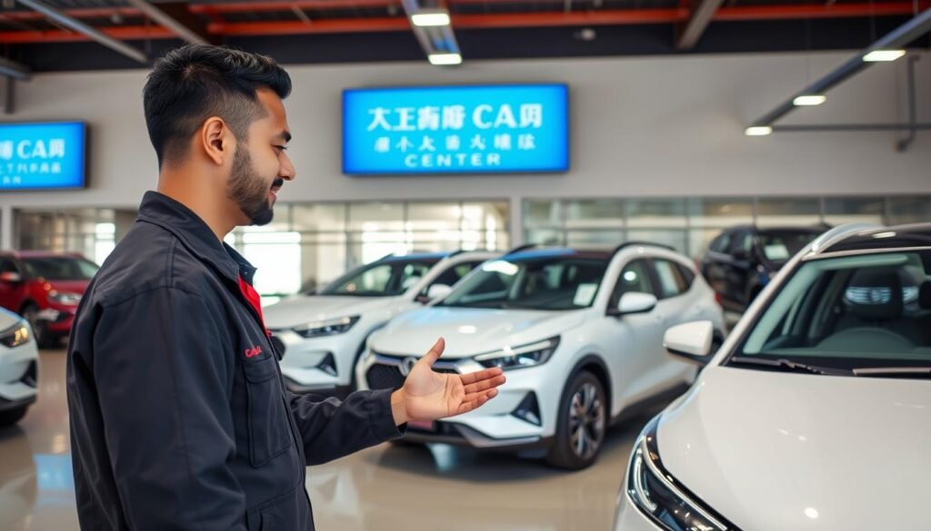 فني كهرباء سيارات صينية بالرياض يستقبل العملاء في مركز حلم