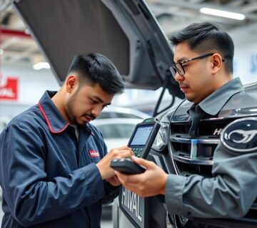 فني كهرباء سيارات صينية بالرياض يقوم بفحص نظام كهربائي لسيارة هافال