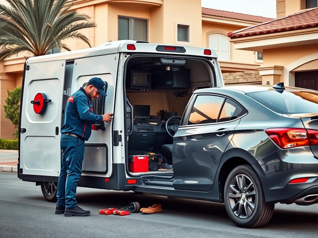 ميكانيكي صيني متنقل يقدم خدمات الصيانة في موقع العميل بالرياض